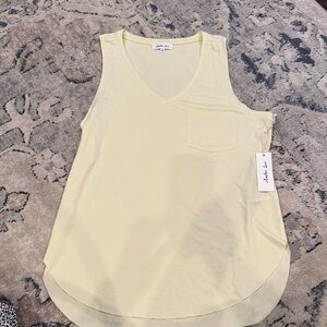 Another Love Light Yellow V-Neck Tank Top